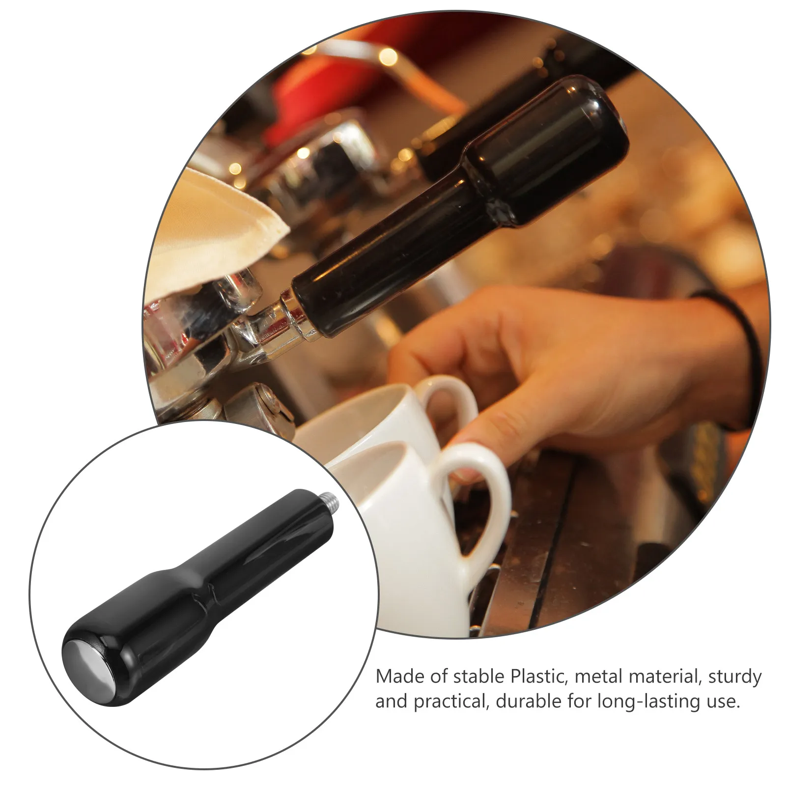 Coffee Portafilter Handle Replacement Anti Burn Heat Resistant Comfortable Grip Coffee Machine Part Portafilter Handle