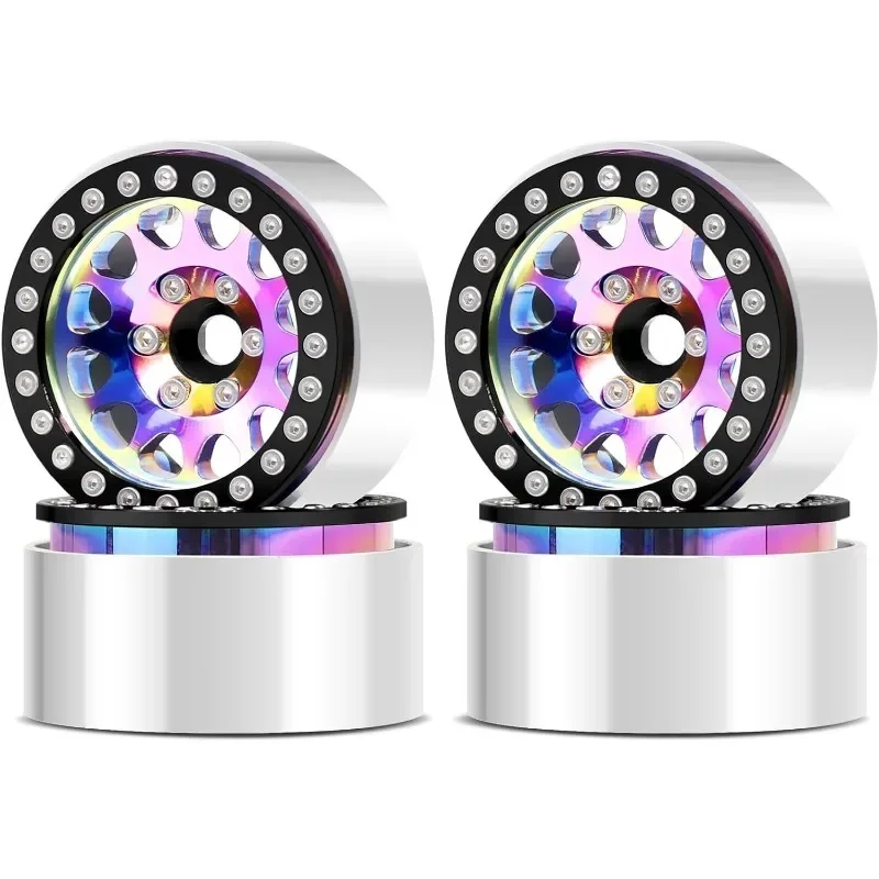 Alu Alloy 2.2inch Beadlock 35mm Wheel Rims Hubs for Axial SCX10 90046 Wraith 90048 TRX-4 1/10 RC Car Upgrade Parts