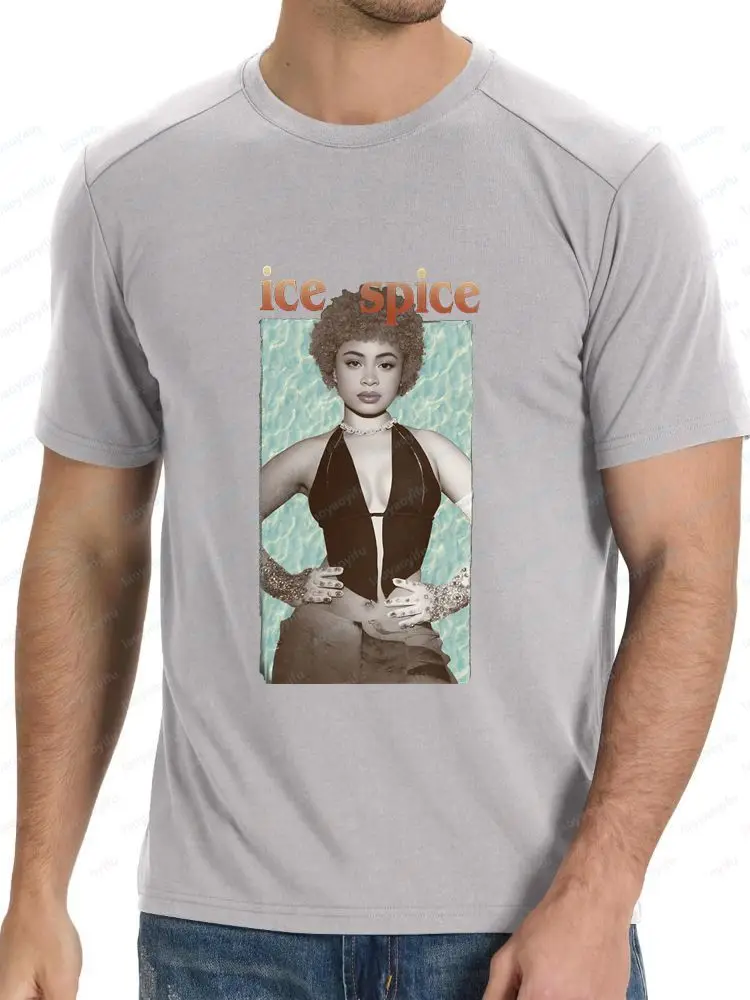 Ice Spice Unique Style Trendy Harajuku Short-Sleeved Shirt for Both Men and Women - Patterned Pure Cotton T-Shirt