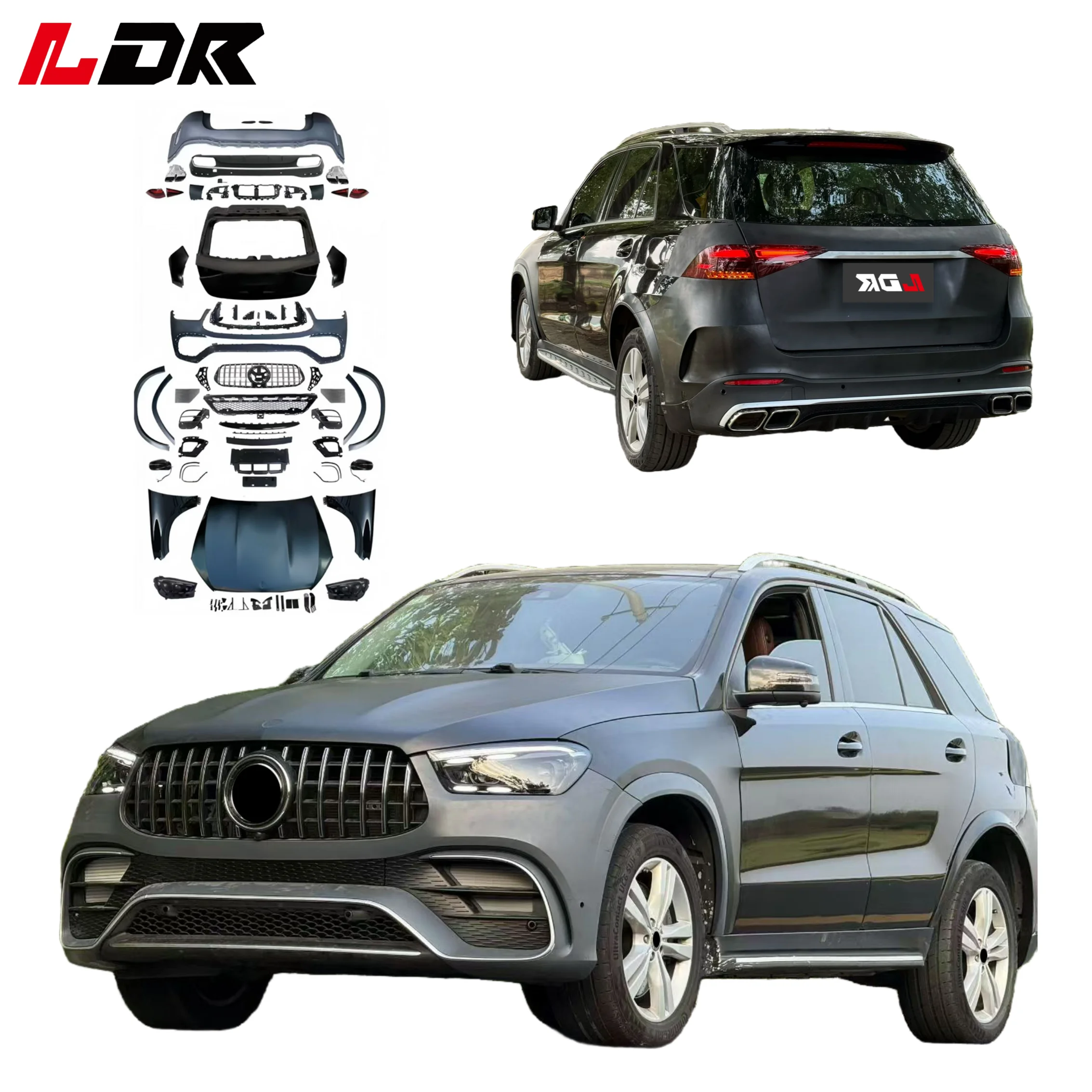 2025 New Arrival for ML GLE W166 2011-2019 Upgrade to 2025 W167 GLE63/53  Style Bodykit with LED Headlight