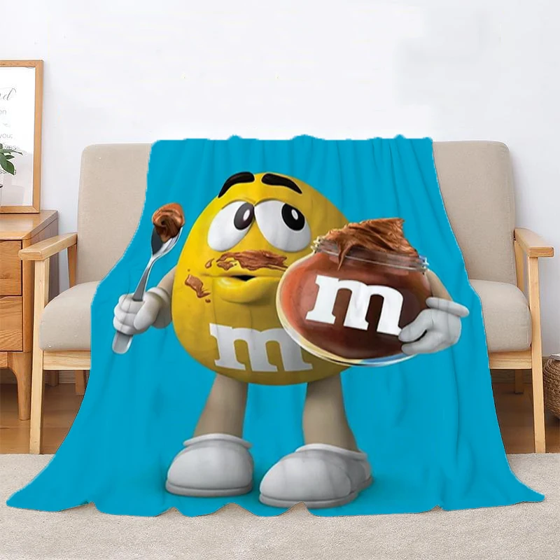 M&M'S Fluffy Soft Blankets for Winter Decorative Blanket to Cover Sofa Bedspread on the Bed Bedroom Decoration Throw Luxury Nap