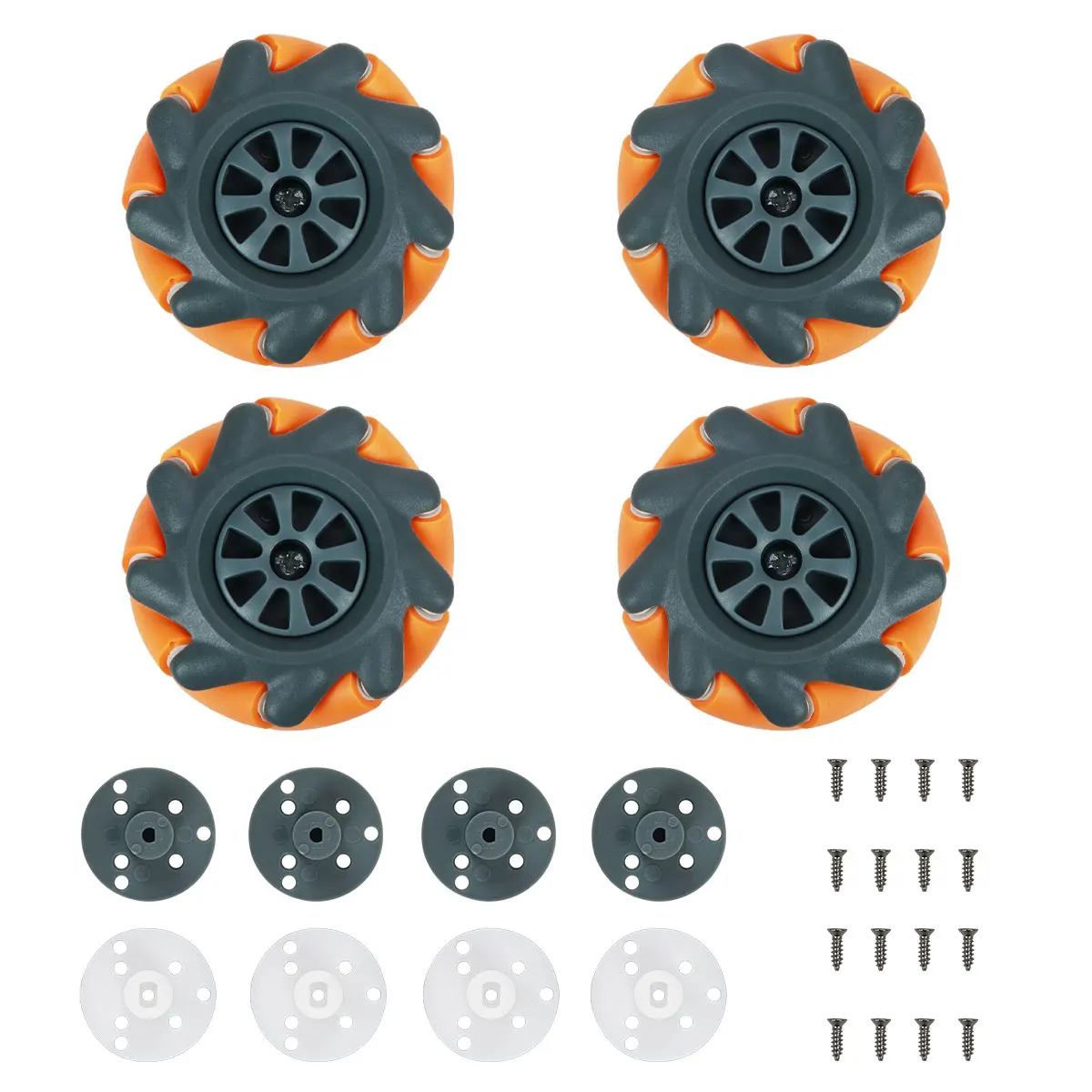 Hiwonder 65mm High Hardness Plastic Mecanum Wheel Omnidirectional with 2 Styles Couplings Compatible with TT / N20 Motors