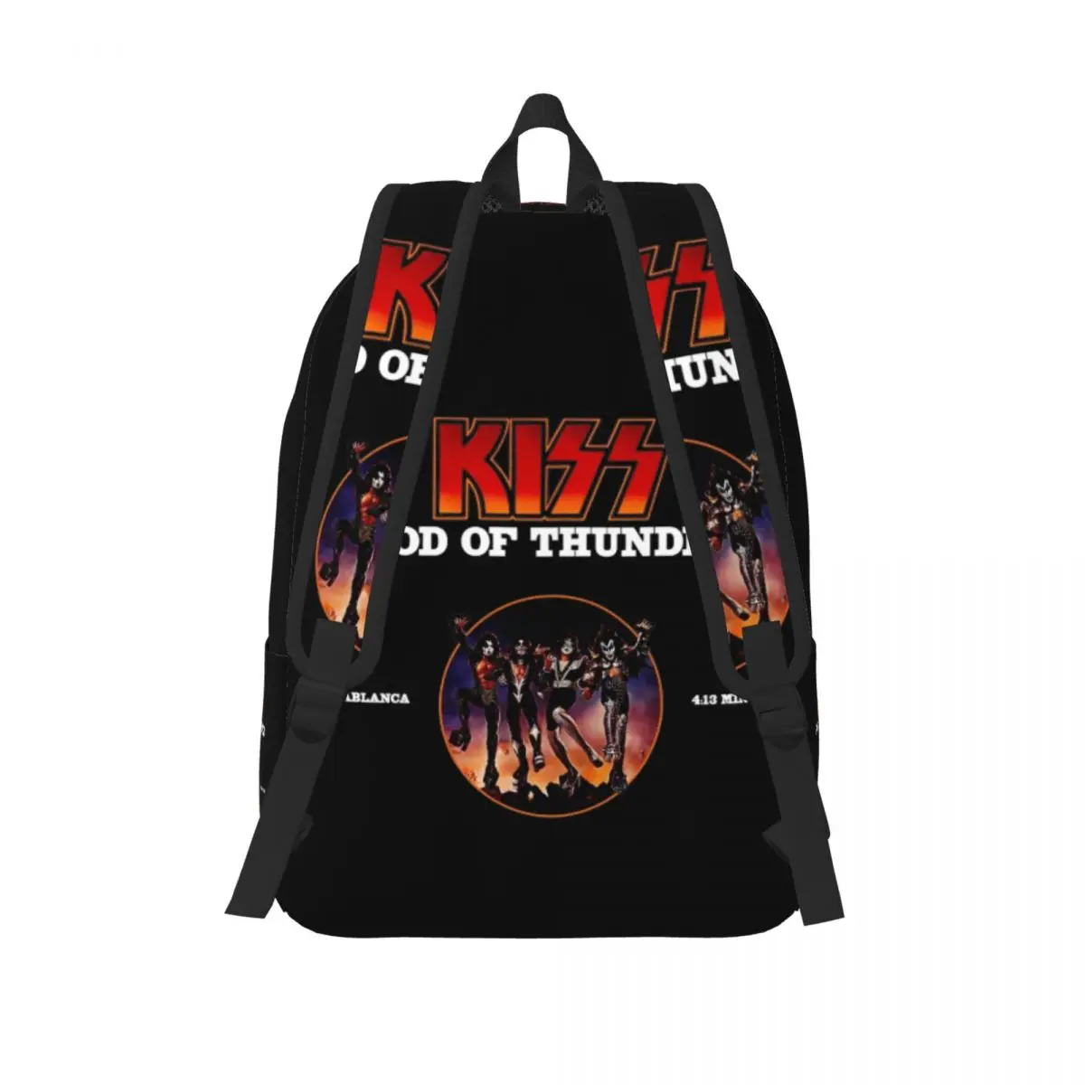 KISS The Band Rock Music Backpack Lightweight High School Hiking Travel heavy metal Daypack for Men Women Laptop Canvas Bags