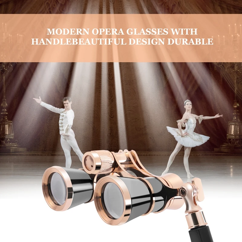 3X25 Opera Binocular Coated Lens Telescope Opera Glasses Coated Theater Glass Lady Glass Handle Women Girls Gifts