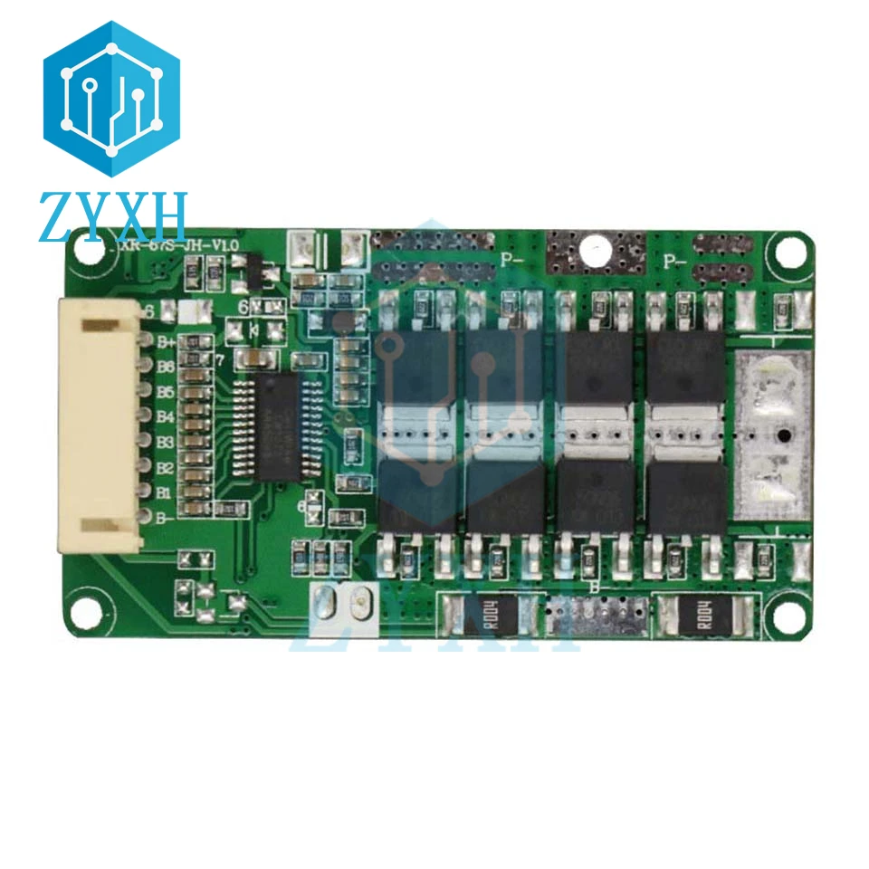 BMS 7S 24V 10A 15A 18A litowo-jonowy 18650 rozładowanie akumulatora płyta ochronna wspólny Port dla Escooter/Ebike