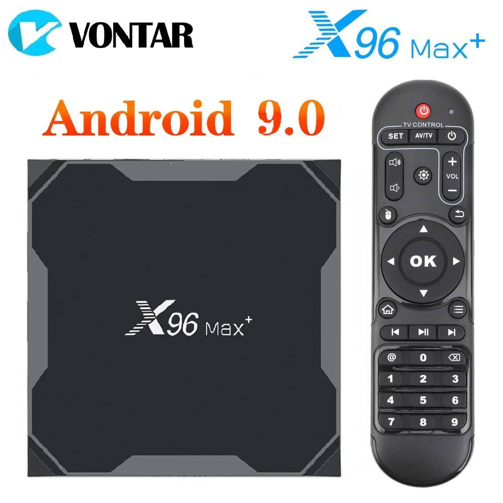 Boîtier TV X96 Max Plus, Android 9.0, Amlogic S905bery, 4 Go/64 Go/32 Go, WiFi, BT, 8K, 24fps, Youtube, lecteur multimédia décodeur 2G/16G