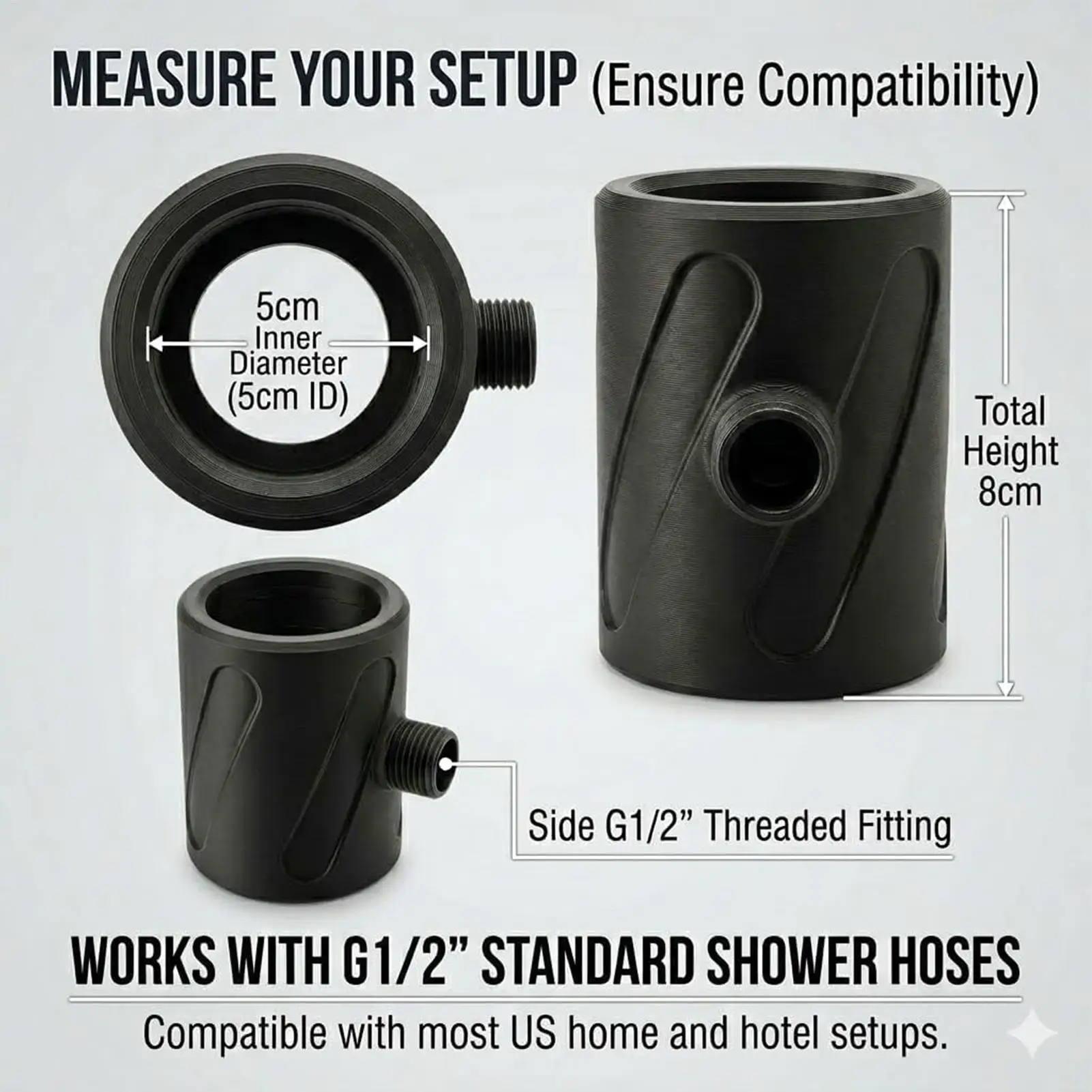 Men's Bathroom Shower Head Easy Installation Anti-Rust Wide-Coverage Handheld Shower Head Massager for Apartment Hotel Adults - view 5