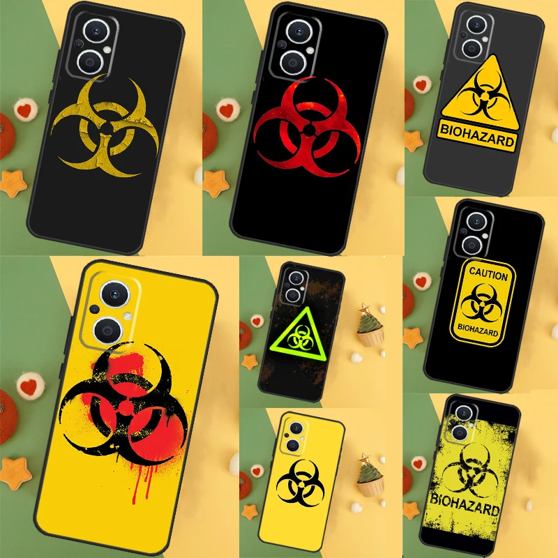 Biohazard Symbol Logo Case For OPPO Reno 11F 4Z 5Z 8T 10 Pro 4 6 7 8 5 Lite OPPO Find X6 Pro X2 X3 X5 Lite Cover