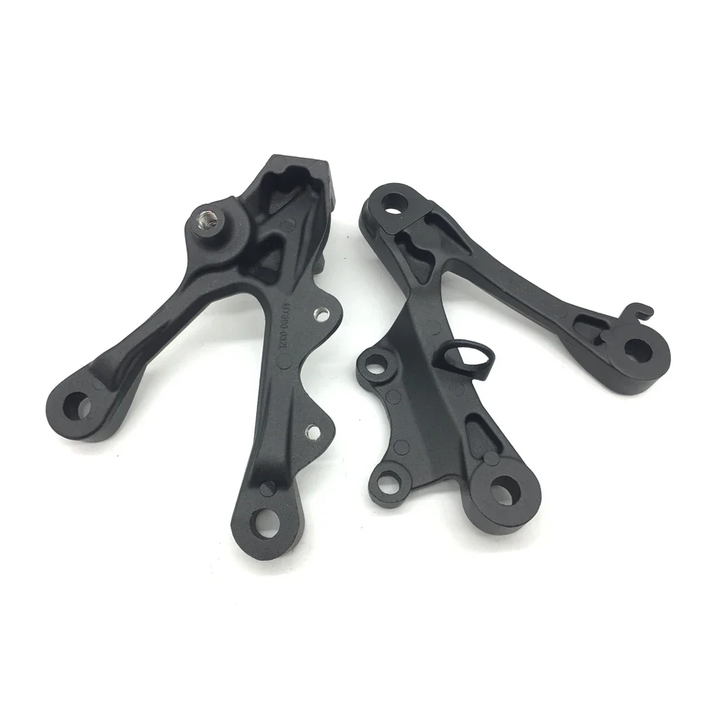 Estriberas delanteras negras para motocicleta, soporte de reposapiés apto para Kawasaki Ninja ZX6R ZX636 2009-2015