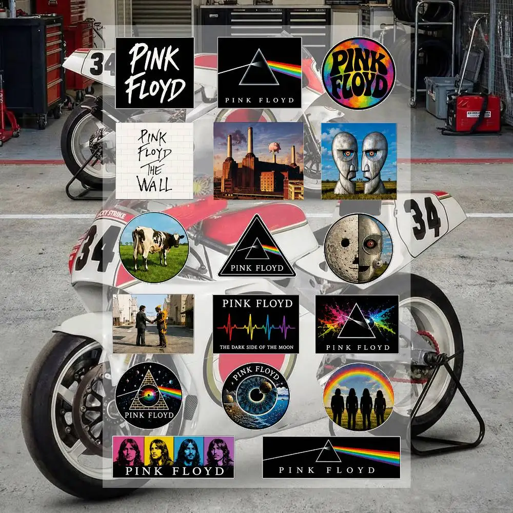 

P-PINK FLOYD- Aesthetic Graffiti Stickers Waterproof PVC Decals for Motorcycle Skateboard Car Helmet Notebook DIY Decoration
