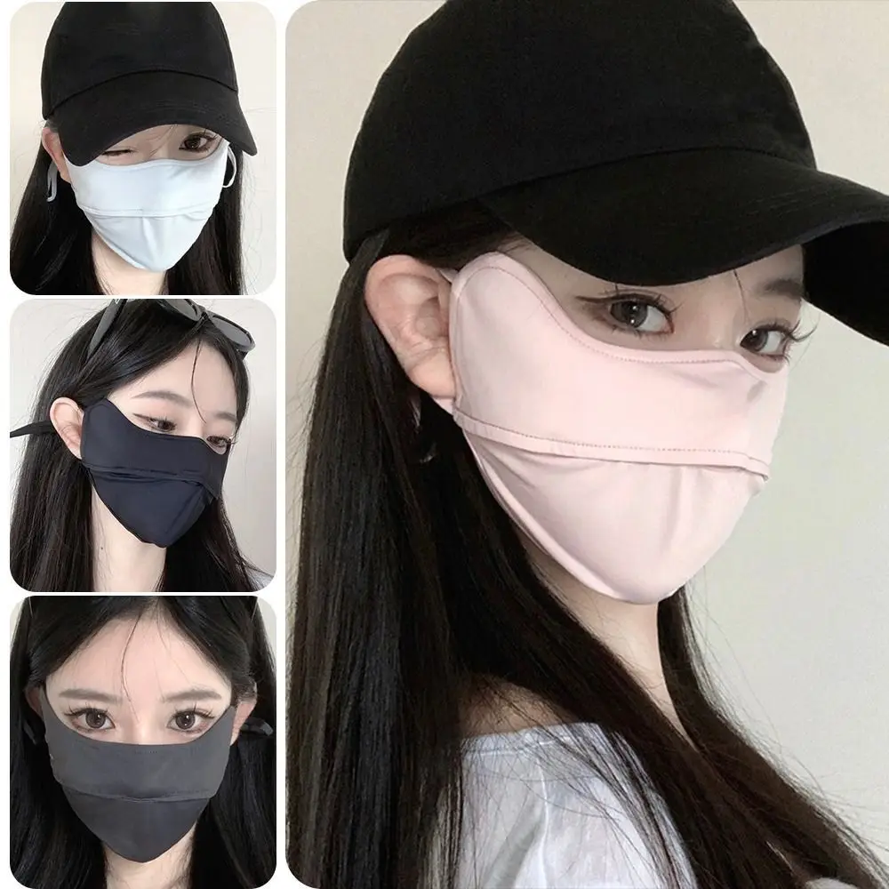 Fashion Nylon Sunscreen Mask Breathable Anti-UV Ice Silk Mask Riding Face Mask Unisex