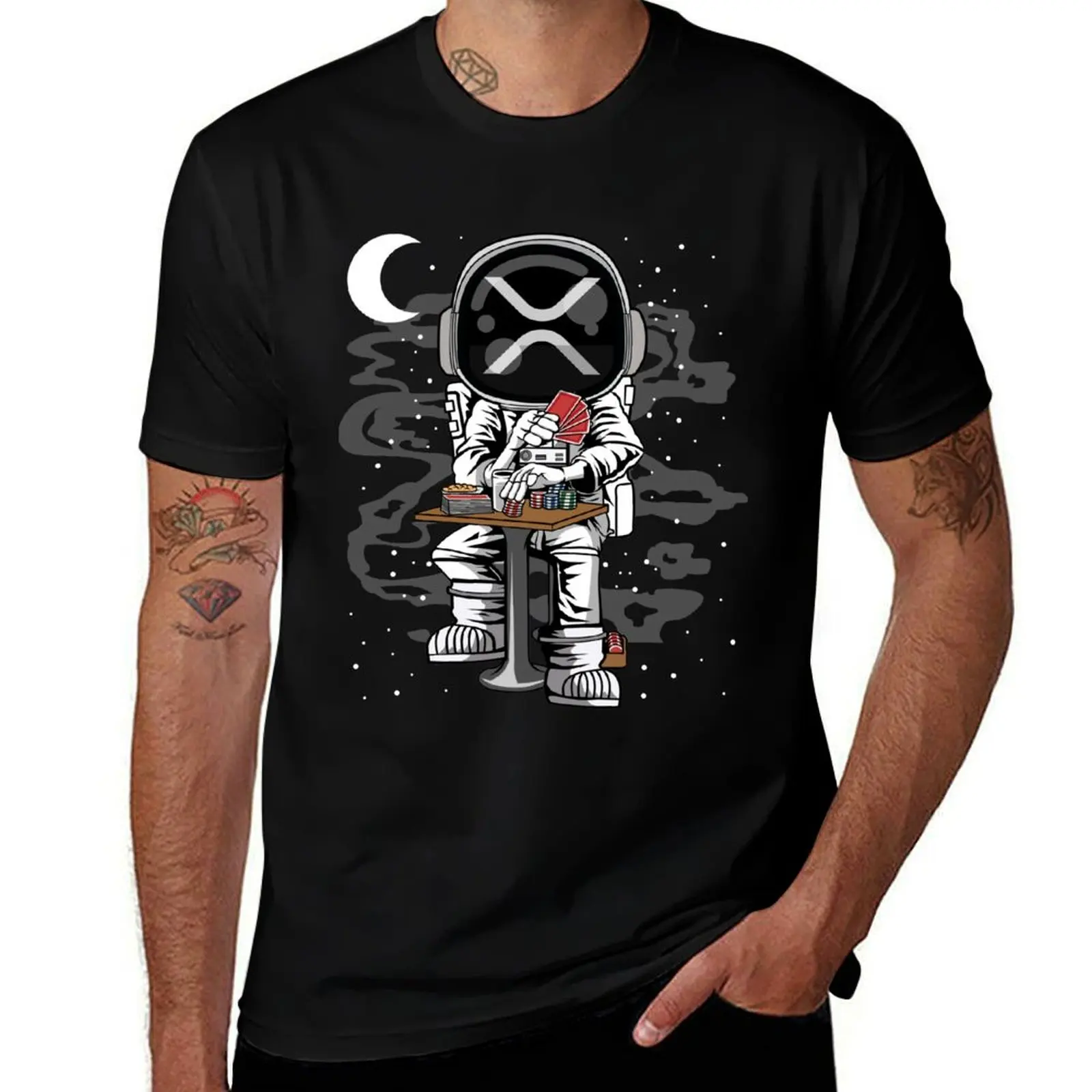 

To Coin Blockchain Astronaut shirts Token graphic XRP t mens Crypto T-Shirt The Wallet Cryptocurrency Moon Ripple
