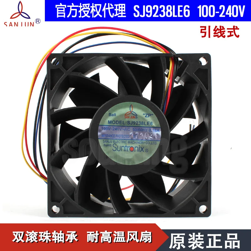 Nouveau Suntronix SAN JUN SANJUN SJ9238LE6 100-240 V EC ventilateur de refroidissement ATX à volume d'air élevé