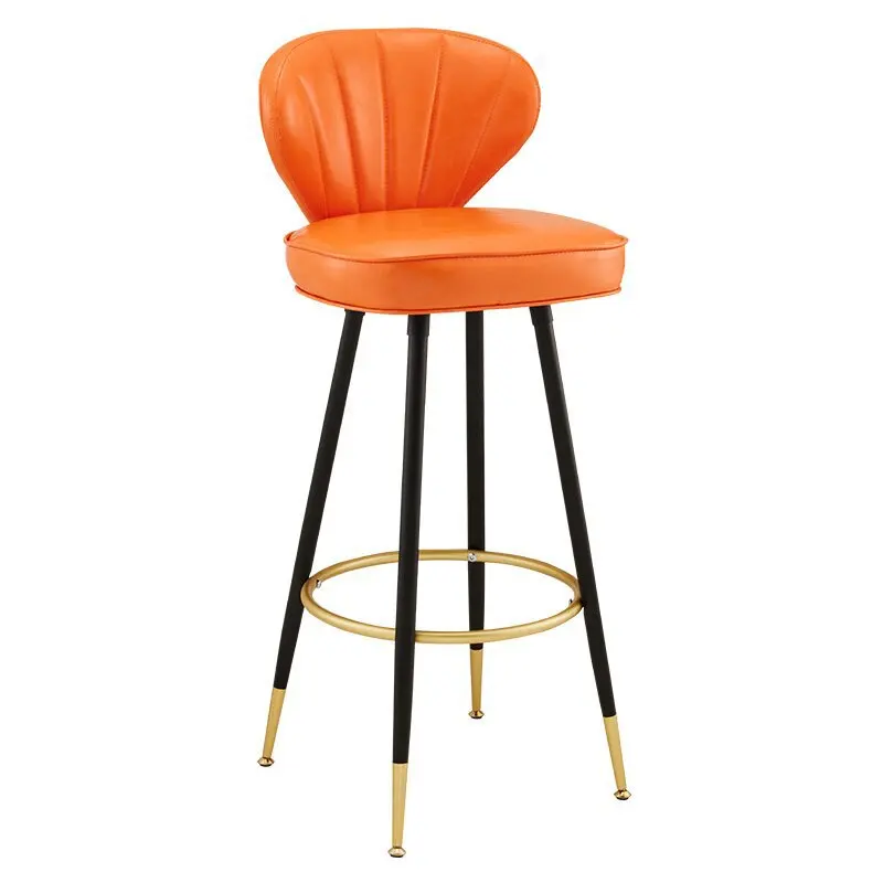 

Nordic light luxury bar counter home American backrest high stool simple modern cafe bar chair