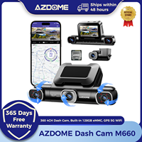 AZDOME 360 4CH Dash Cam M660 2K+3*1080P GPS 5G WiFi Video Recorder Car DVR Built-in 128GB eMMC IR Night Vision 24H Parking Mode