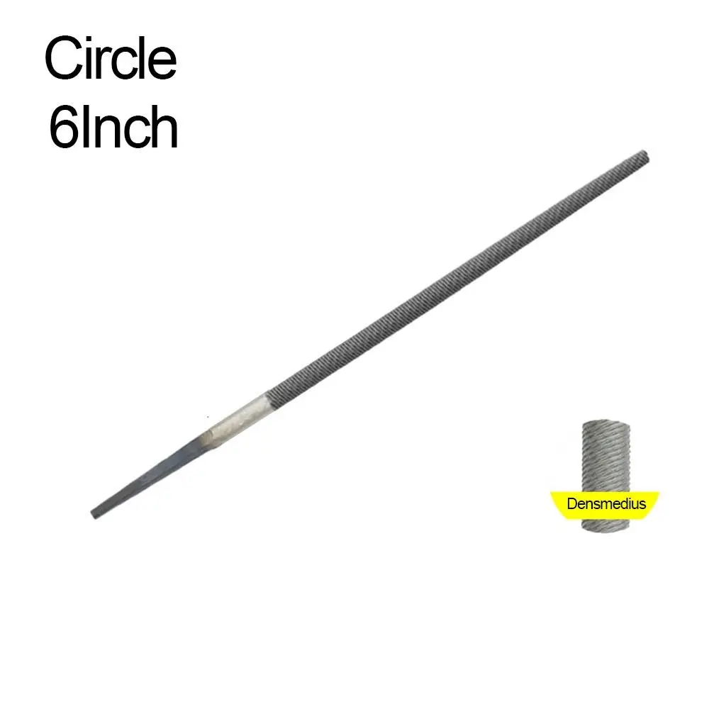 Durable Steel Steel Files Flat/Semicircle/Triangle/Circle/Square Middle Tooth Saw File 6/8 Inch Sharpening Hand File Leather