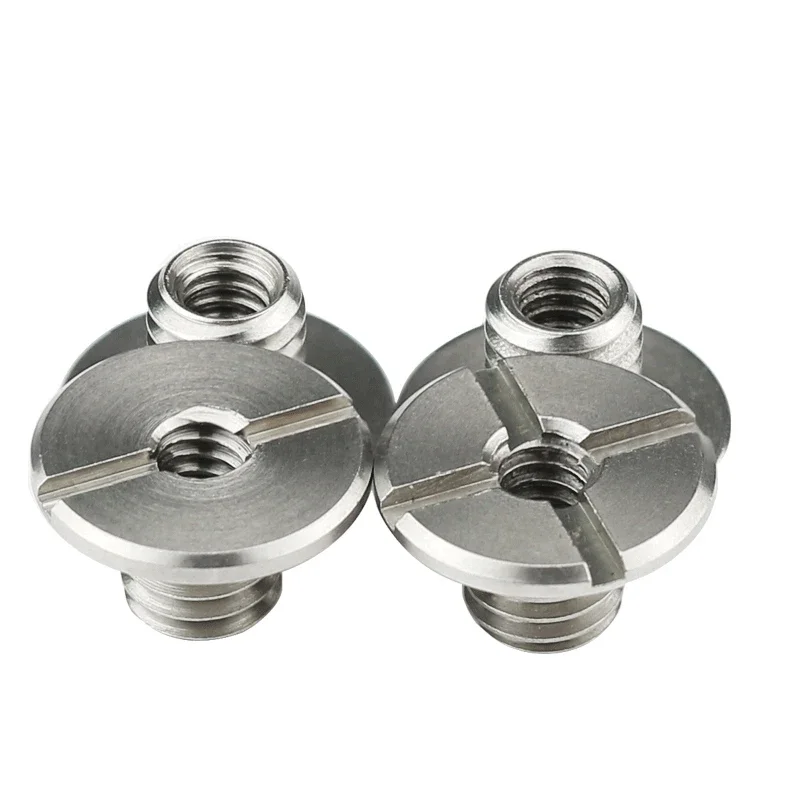 1 ~ 20 Edelstahl 3/8" Stecker auf 1/4" Innengewinde Adaptermutter für Kameraständer Stativ, Edelstahl-Transfermutterschrauben