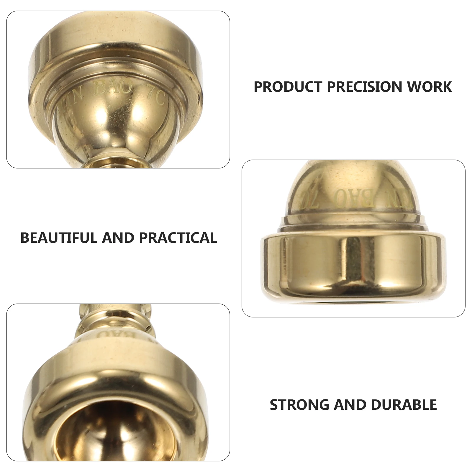 

1pc Trumpet Mouthpiece Golden Replacement For Beginners Professionals Durable Instrument Tool Trumpet Part Brass Instrument