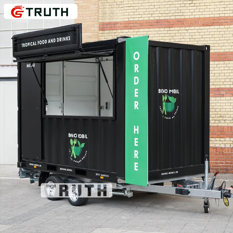 

Custom Coffee Bakery Street Food Truck for Sale Ice Cream Bbq Food Catering Trailer Cheap Food Truck with Full Kitchen