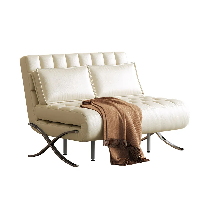 Foldable sofa bed dual-purpose living room small apartment double single lazy sofa Barcelona chair