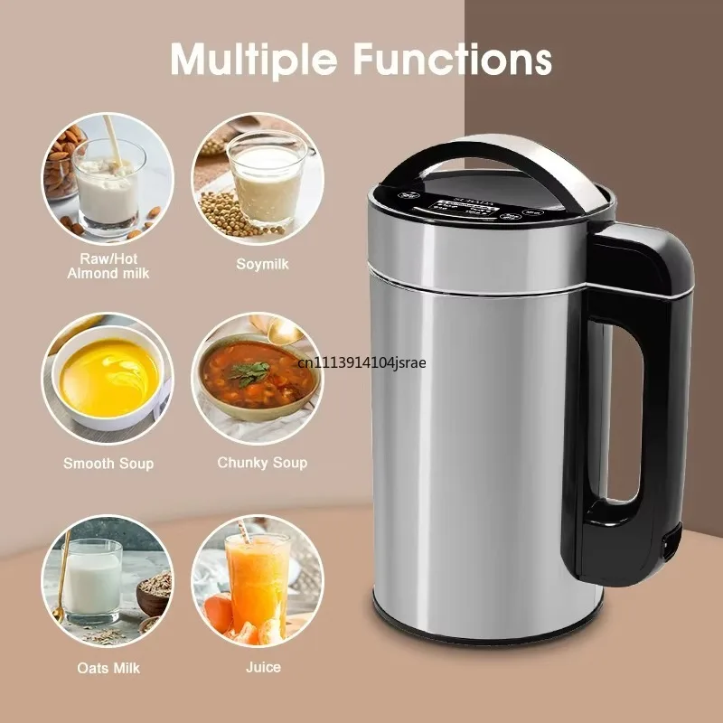 Multifunctional 1.5L Nut Milk Maker, Almond Oat Soy Non-Dairy Milk Filter Machine for Homemade Plant Based Beverage