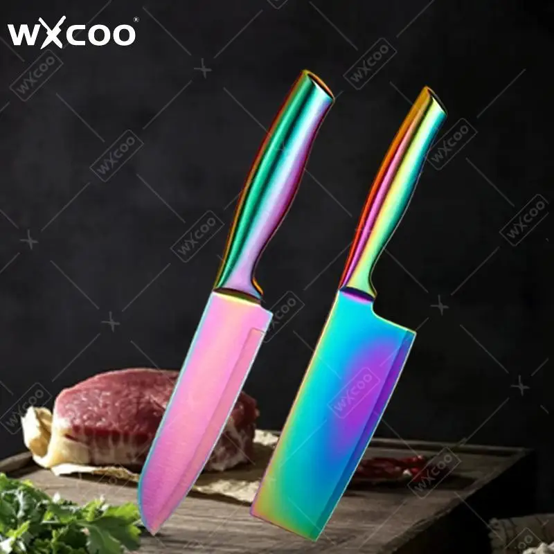 WXCOO 1-3PCS Stainless Steel Durable Professional Kitchen Knife for Meat Cleaver Fruit and Vegetable Chopping Knife Knifes