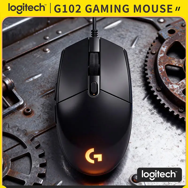 

Logitech G102 Wired Gaming Mouse, HERO Sensor Technology, 16.8M RGB Colors, 6 Keys, Ergonomic Design for Mac/Windows Users