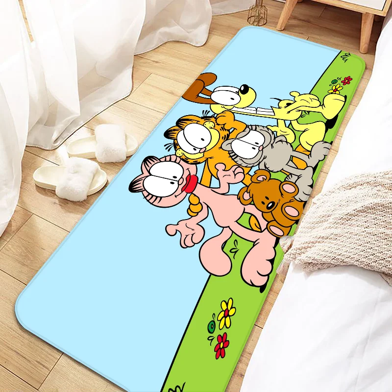 G-Garfield Door Mat Entrance Non-slip Doormat Washable Kitchen Carpet Living Room Hallway Rugs Bathroom Bath Door Mats