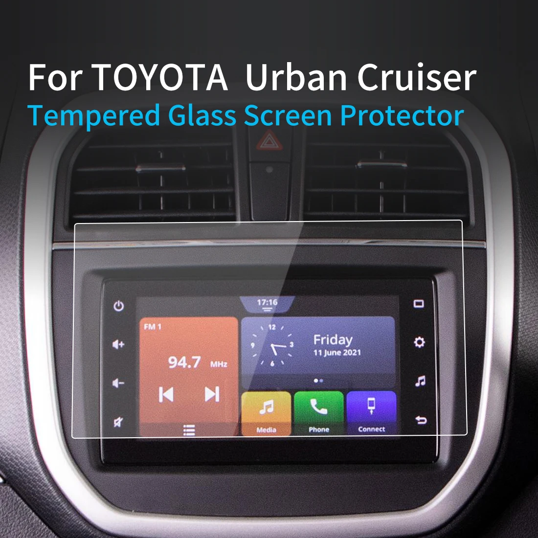 For Toyota Urban Cruiser Screen Protector 2021 Console Tempered Glass Protective Film Navigator Protection Car Accessories