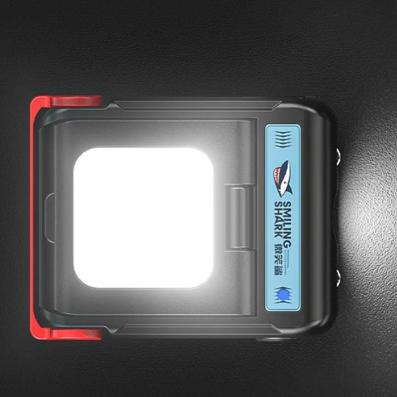 SMILING SHARK Rechargeable COB Cap Clip Light Intelligent Emergency Lighting for Night Fishing Camping Outdoor Activities TD‑014