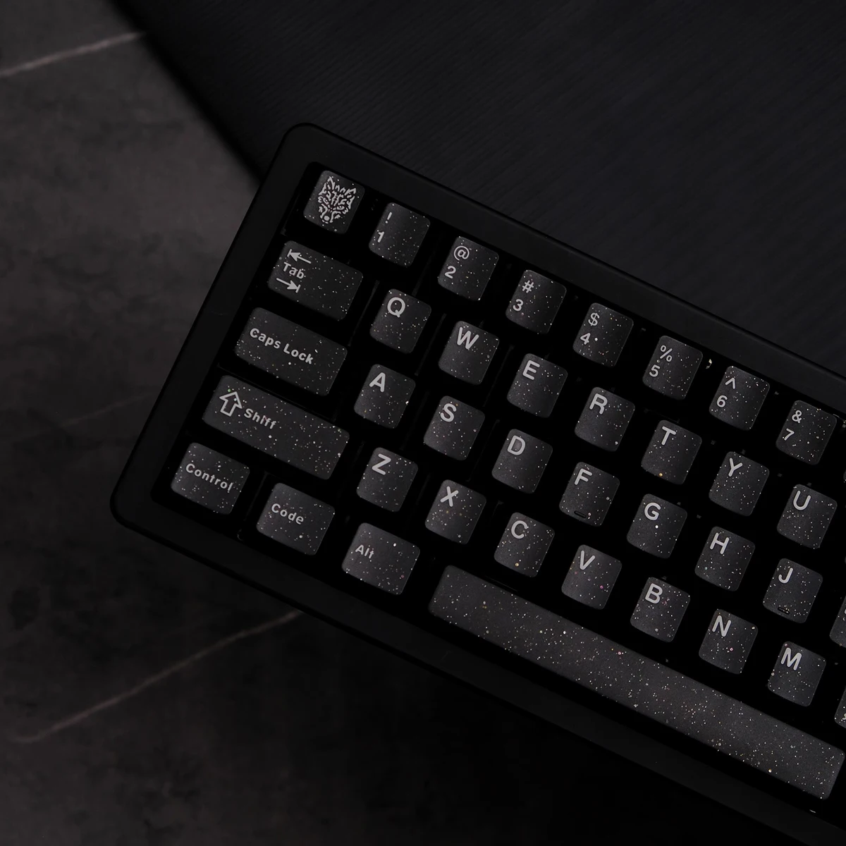 Flash Powder Black Keycap ABS 114 Key Double Shot Cherry Profile Keycaps ANSI Layout For GH60 78 87 99 104 Mechanical Keyboard
