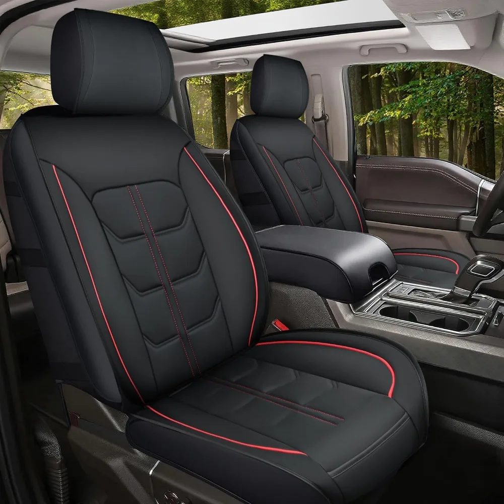 

Custom Waterproof Leather Car Seat Covers for 2007-2024 Jeep Wrangler JK JL 4-Door, Anti-Slip and Durable