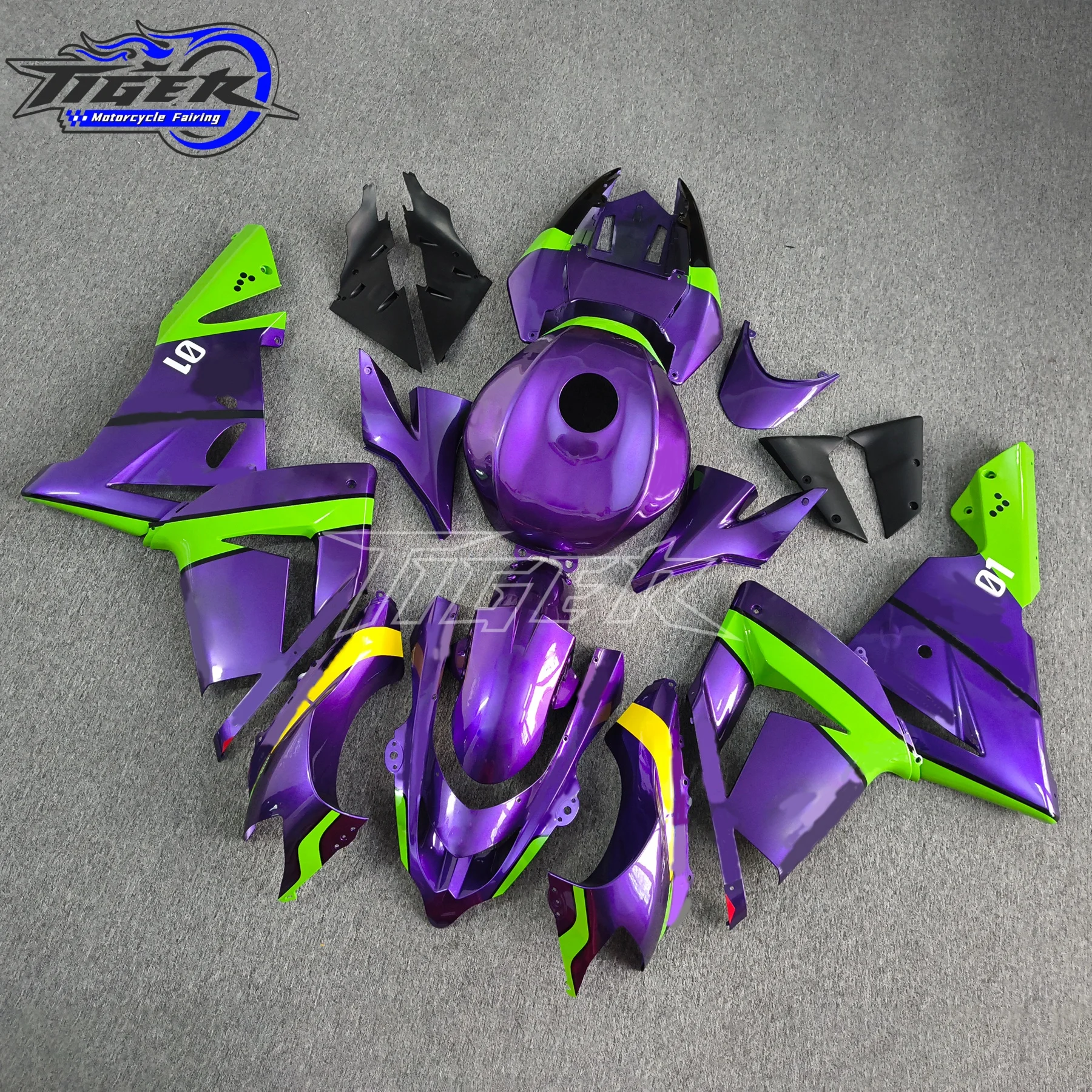 

Hot The new ABS Motorcycle Fairings Kit for Kawasaki Ninja ZX-10R ZX10R 2004 2005 ZX 10R 04 05 TOP Green Black Bodywork Set