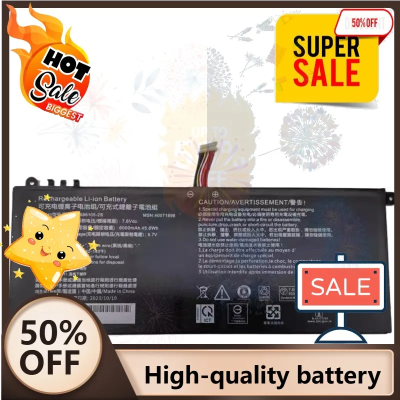 SWZY New 4588105-2S 7.6V 6000mAh Laptop Battery for Toshiba Dynabook Satellite Pro C50-E C40-H C50-H-108 C50-H-103 C50-J