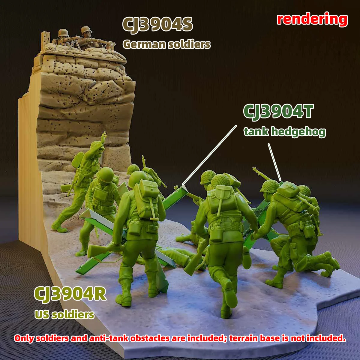 1/35 1/48 1/72 Maßstab Modellbausatz 3D Harz Miniatur-Soldatenfiguren US-Sturmtruppen Deutsche Verteidiger Unbemalt Unmontiert Diorama – Detail 14