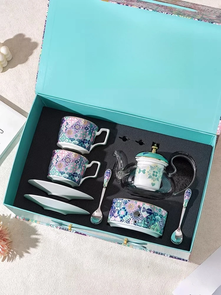 British afternoon tea tea set flower teapot set light luxury high-end housewarming wedding gift