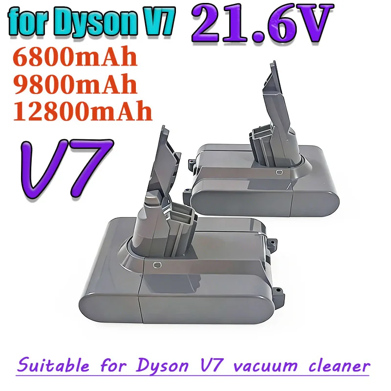 21.6V 6800mAh/9800mAh/12800mAh replacement battery for Dyson V7 Fluffy Animal Pro 225403 229687 vacuum cleaner