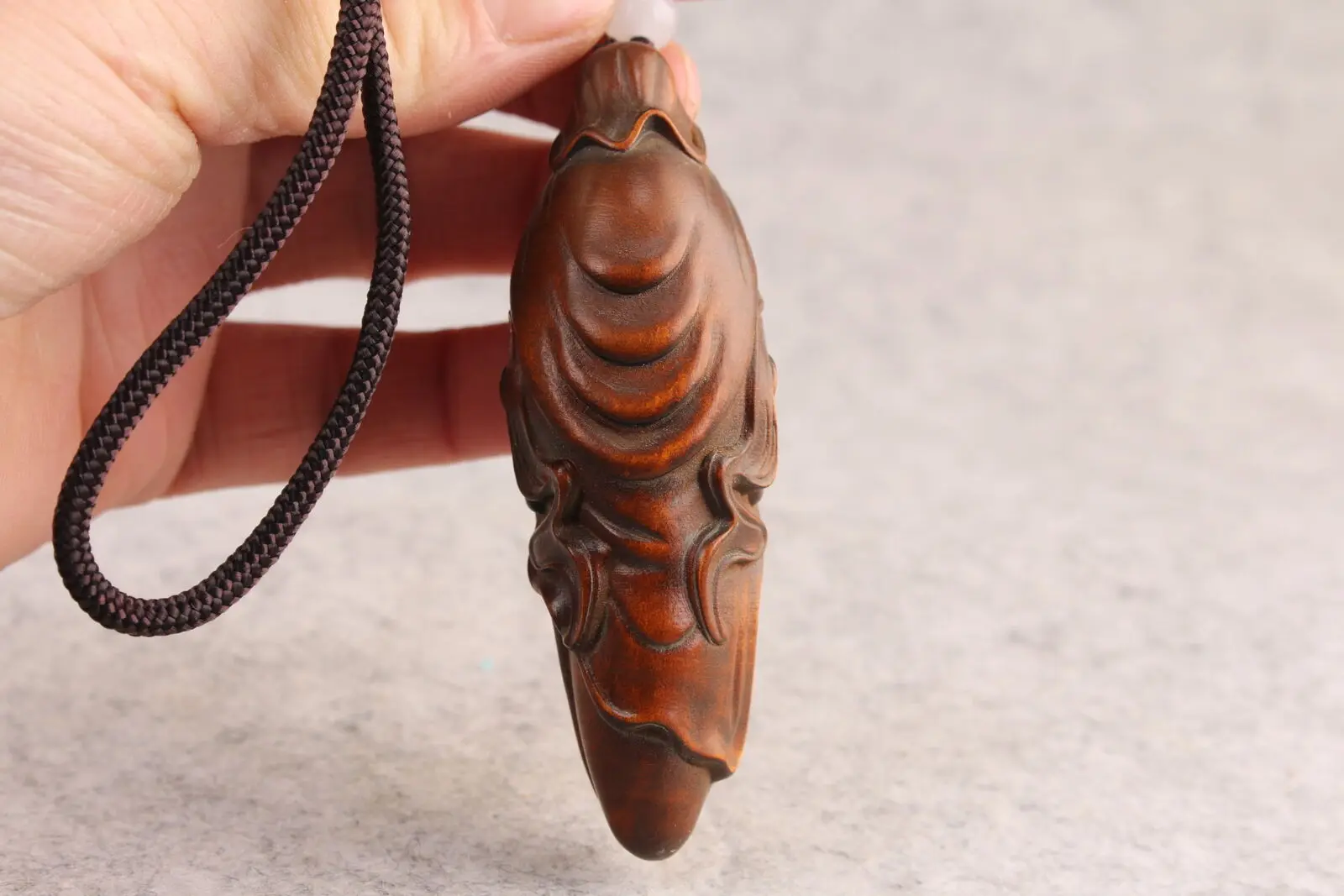 Rare Fortune Netsuke Boxwood Handwork hero guangong Statue tea pet hand piece