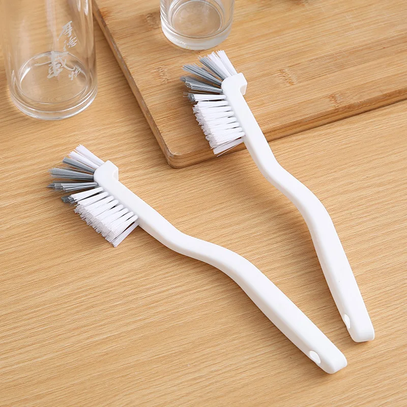 2Pcs 360° Japanese Cleaning Brush, Reusable Medium Hardness, Plastic Handle and Bristles, Multi-Functional Kitchen Tool