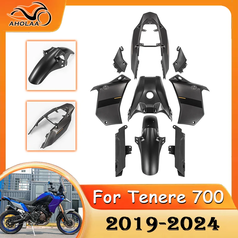 For Yamaha Tenere 700 XT7 2019-2024 Motorcycle Full Kits Injection Fairing Panel Bodywork Frame Protector ABS Plastic Bodywork