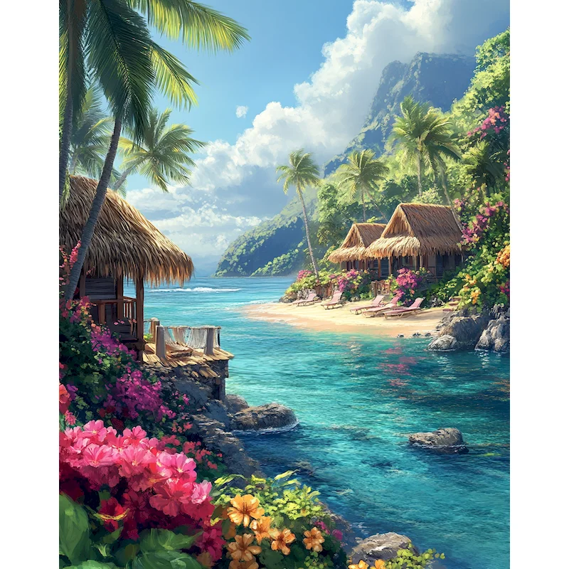 

GATYZTORY DIY Painting By Numbers Picture 40×50cm HandPainted Oil Painting Landscape Zero Basis Unique Gift Home Decor