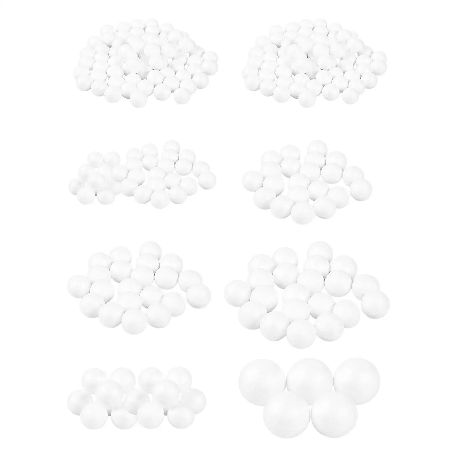 White Foam Ball Solid Polystyrene Foam Balls Handmade DIY Ball for Crafting Household