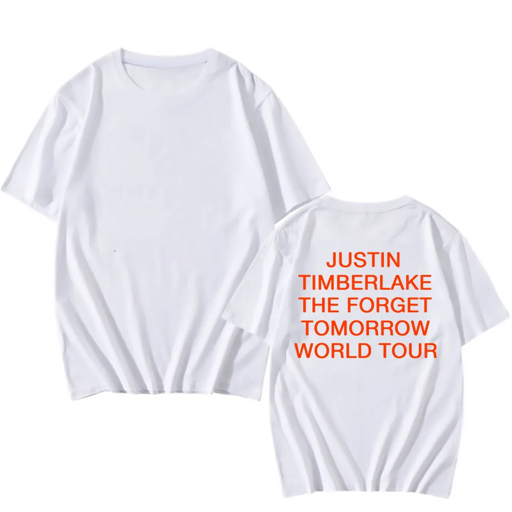 Cotton Tee Justin Timberlake The Forget Tomorrow World Tour T-shirt Short Sleeve Summer Soft Tee-shirt Casual Unisex Streetwear