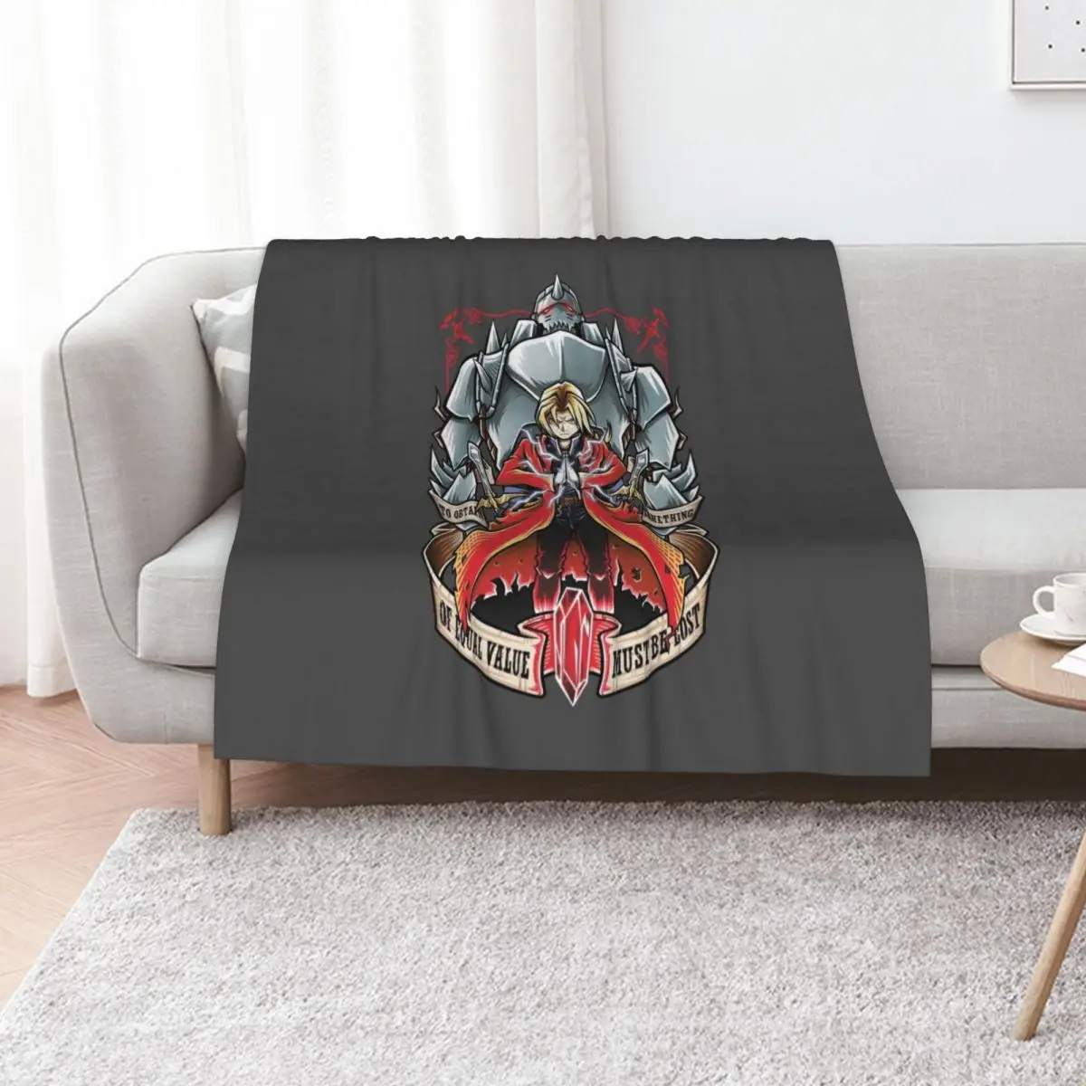 Brotherhood - FullMetal Alchemist Throw Blanket Luxury anime Luxury Thicken For Baby Nap Decorative Sofa Blankets