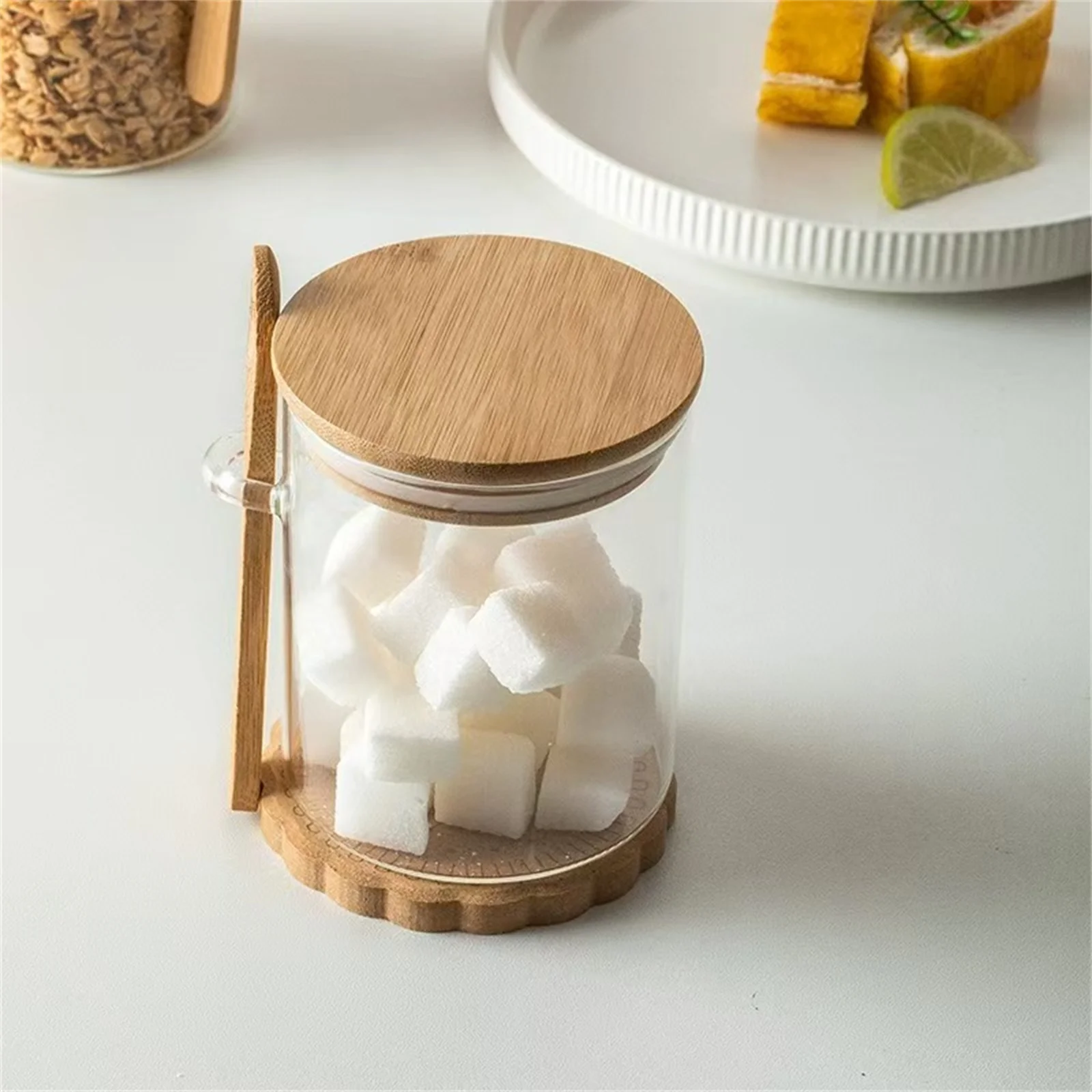 

Kitchen Storage Jar High Temperature Resistant High Borosilicate Glass Sealed Jar For Honey Butter Coffee Beans Tea Storage