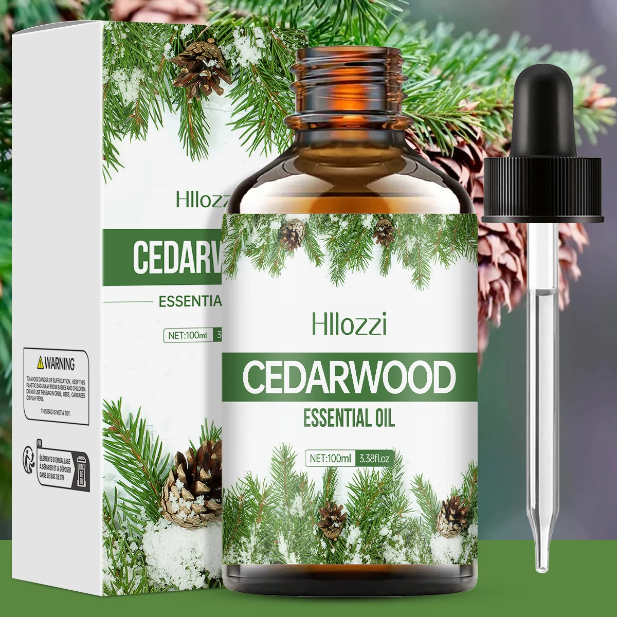 Ätherisches Zedernholzöl kann für Hautpflege, Bad, Gesicht und Aromatherapie-Diffusoren verwendet werden und eignet sich für alle Hauttypen.