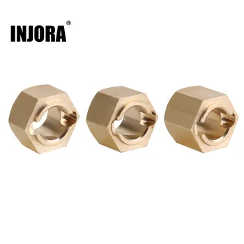 INJORA Pirinç 7mm Tekerlek Altıgen Kalınlığı 4/5/6mm 1/24 RC Paletli FMS FCX24 FCX18 Yükseltme (FCX24-07)