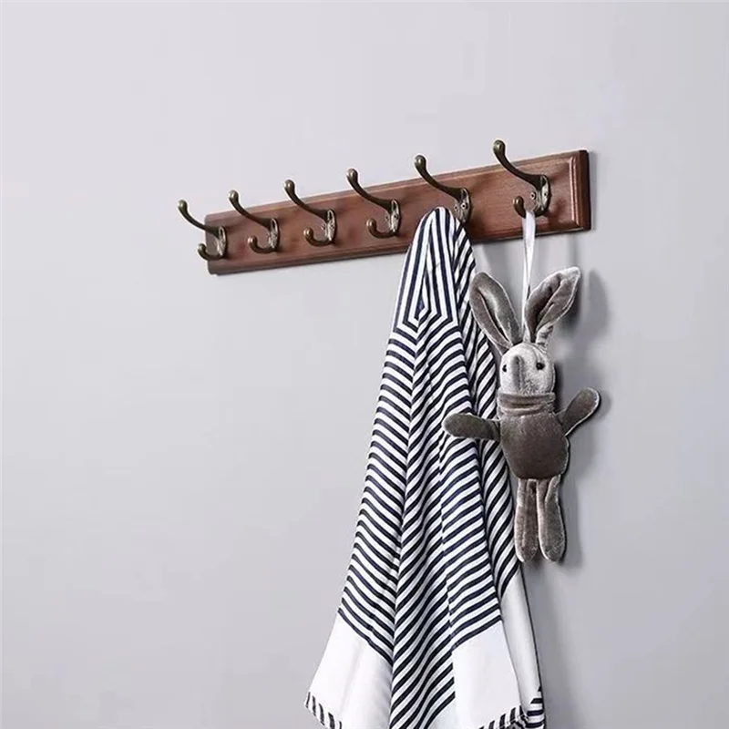 خطاف تعليق حائط من الخشب الصلب GYTB لأبواب غرف النوم، رف معطف صديق للبيئة لغرفة النوم والباب
