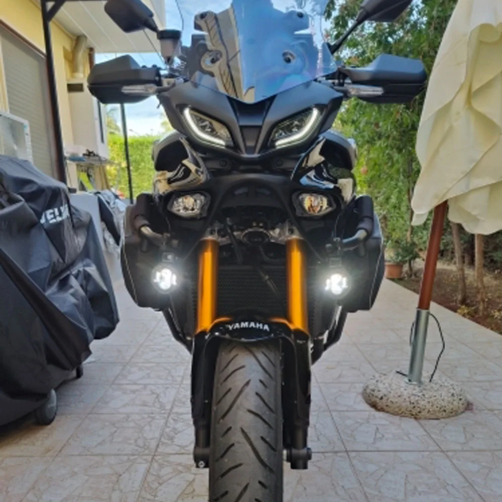 Motorcycle LED Auxiliary Lamp For BMW R1200GS F800GS ADV Yamaha MT07 MT09 CRF1000L Africa Twin Kawasaki Fog Lights Moto Lamp image 6