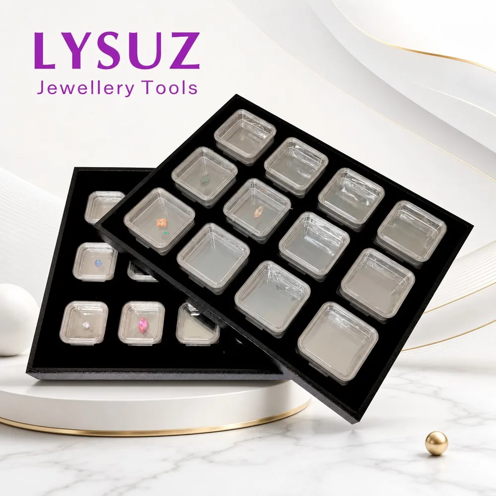 Jewelry Suspension Display Box Transparent Acrylic Case for Loose Diamond Gemstone 3D Floating Storage